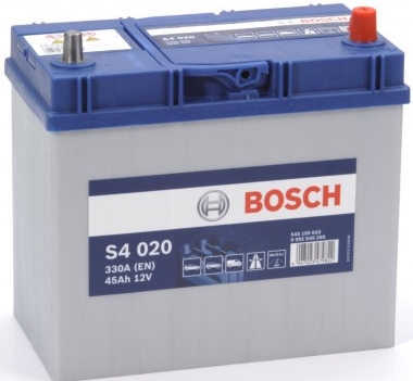 Аккумулятор BOSCH -45* S45.0 яп.ст/тонк,кл 545155033