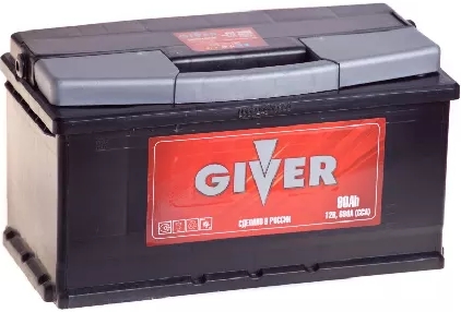 Автомобильный аккумулятор Giver 90 А/Ч, прямая полярность