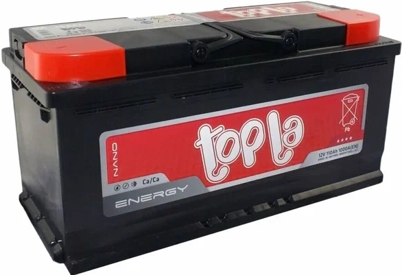 Автомобильный аккумулятор TOPLA 110 А/Ч, обратная полярность
