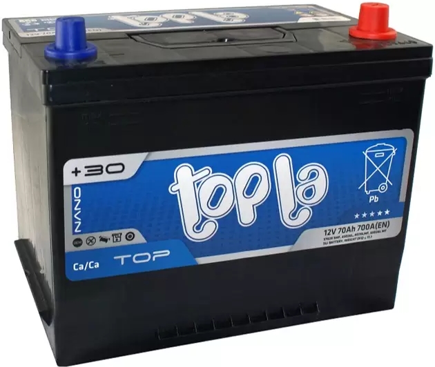 Автомобильный аккумулятор TOPLA 70 А/Ч, обратная полярность