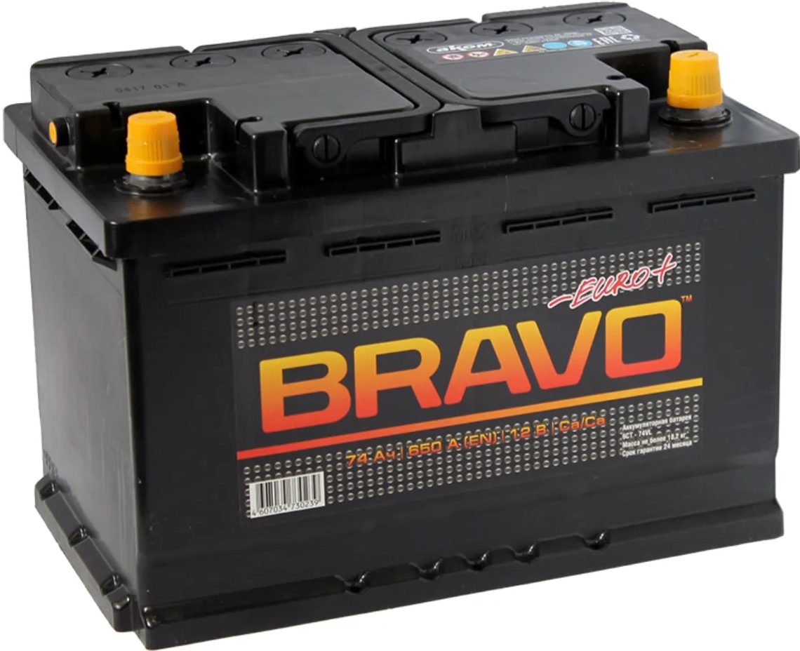 Автомобильный аккумулятор Саратов 74 А/Ч, обратная полярность