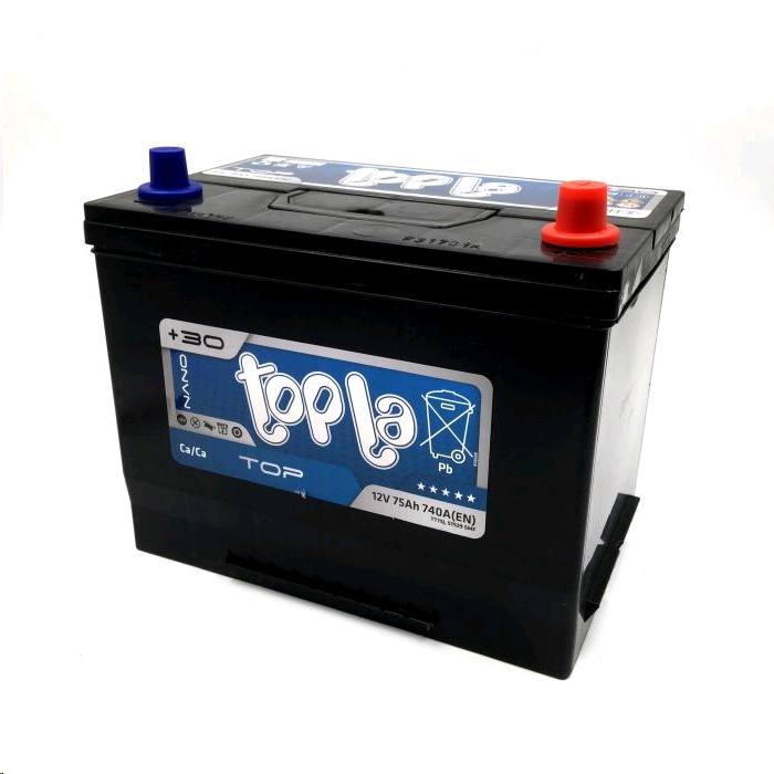 Автомобильный аккумулятор TOPLA 75 А/Ч, обратная полярность
