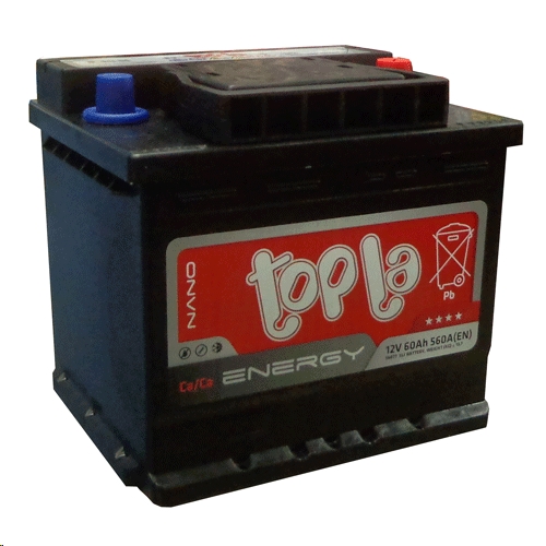 Автомобильный аккумулятор TOPLA 60 А/Ч, прямая полярность