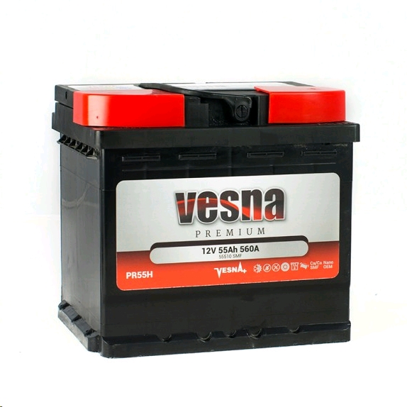 Аккумулятор VESNA 55 п.п (низкий)