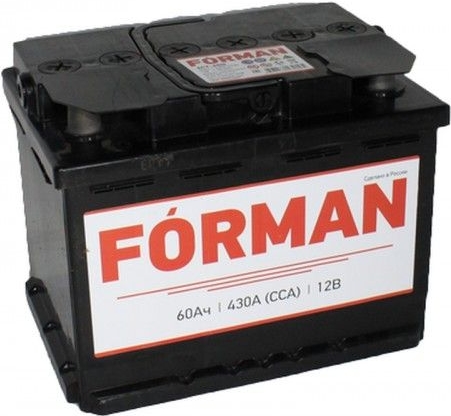 Автомобильный аккумулятор Forman 60 А/Ч, прямая полярность Автомобильный аккумулятор Forman 60 А/Ч, прямая полярность