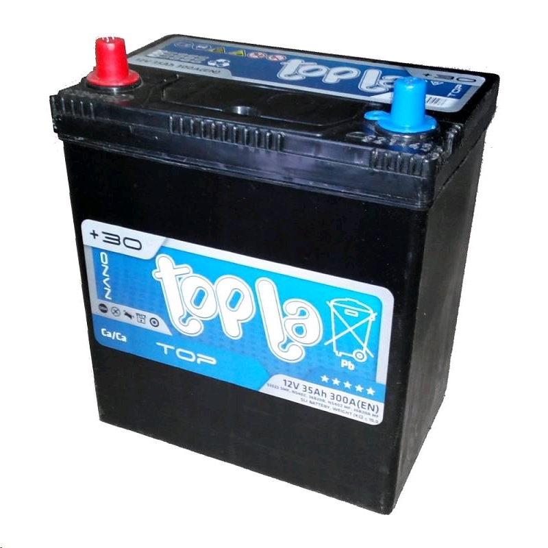 Автомобильный аккумулятор TOPLA 35 А/Ч, обратная полярность
