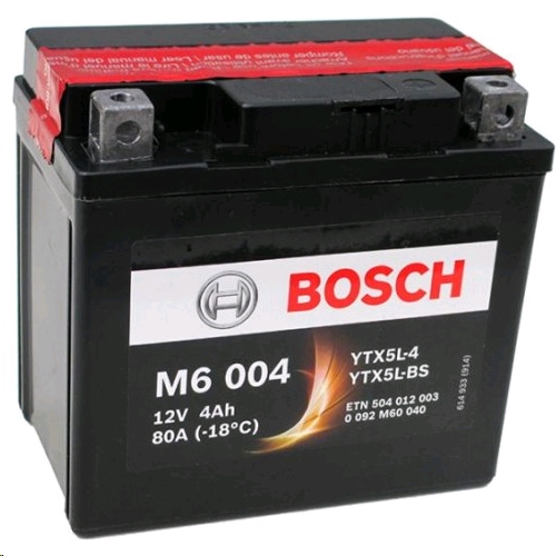 Аккумулятор BOSCH - М6 12V 4А/ч 30А пп