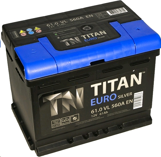 Аккумулятор TITAN Euro Silver-61 Аккумулятор