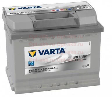 Автомобильный аккумулятор VARTA 63 А/Ч, обратная полярность