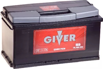 Автомобильный аккумулятор Giver 90 А/Ч, обратная полярность