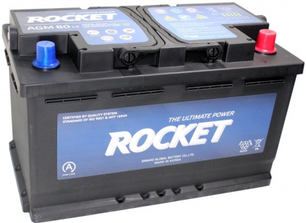 Автомобильный аккумулятор Корея 80 А/Ч, обратная полярность