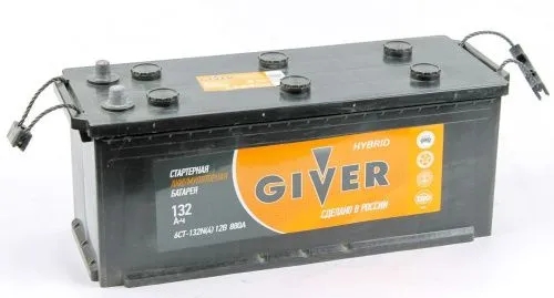 Аккумулятор Giver Hybrid 6CT-132 евро.конус Аккумулятор