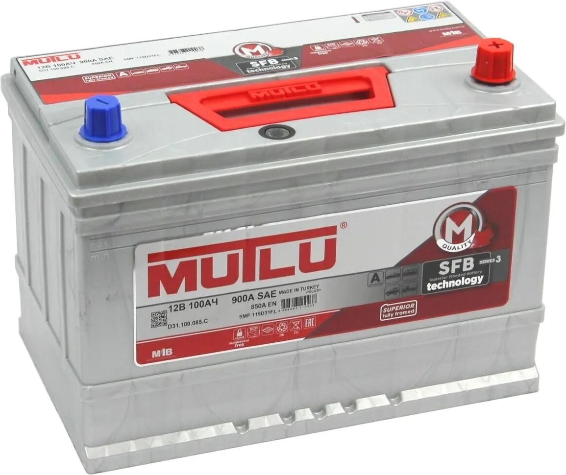 Автомобильный аккумулятор MUTLU 100 А/Ч, обратная полярность