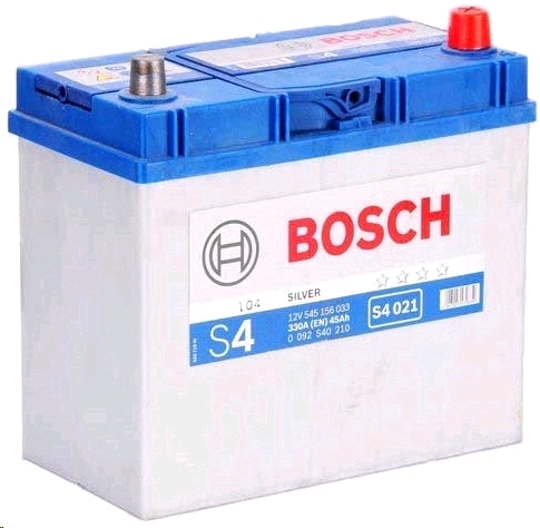 Автомобильный аккумулятор BOSCH 45 А/Ч, обратная полярность
