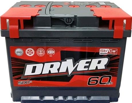 Автомобильный аккумулятор Giver 60 А/Ч, прямая полярность