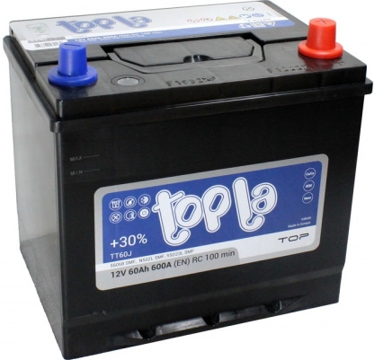 Автомобильный аккумулятор TOPLA 60 А/Ч, обратная полярность