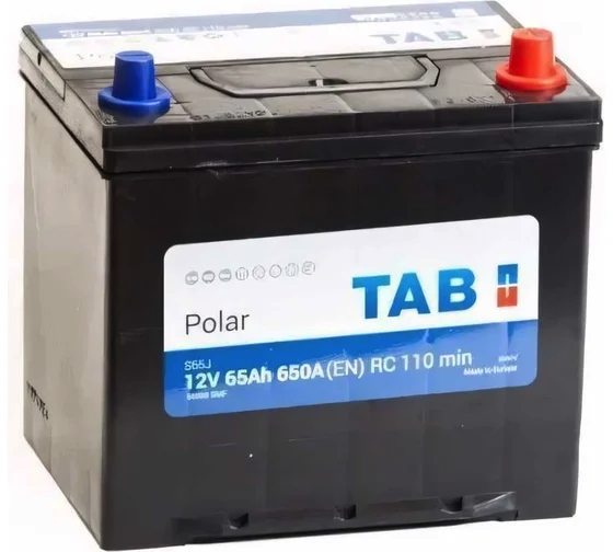 Автомобильный аккумулятор TAB 60 А/Ч, обратная полярность