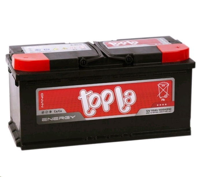 Автомобильный аккумулятор TOPLA 110 А/Ч, обратная полярность