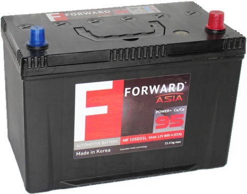 Автомобильный аккумулятор Giver 95 А/Ч, обратная полярность