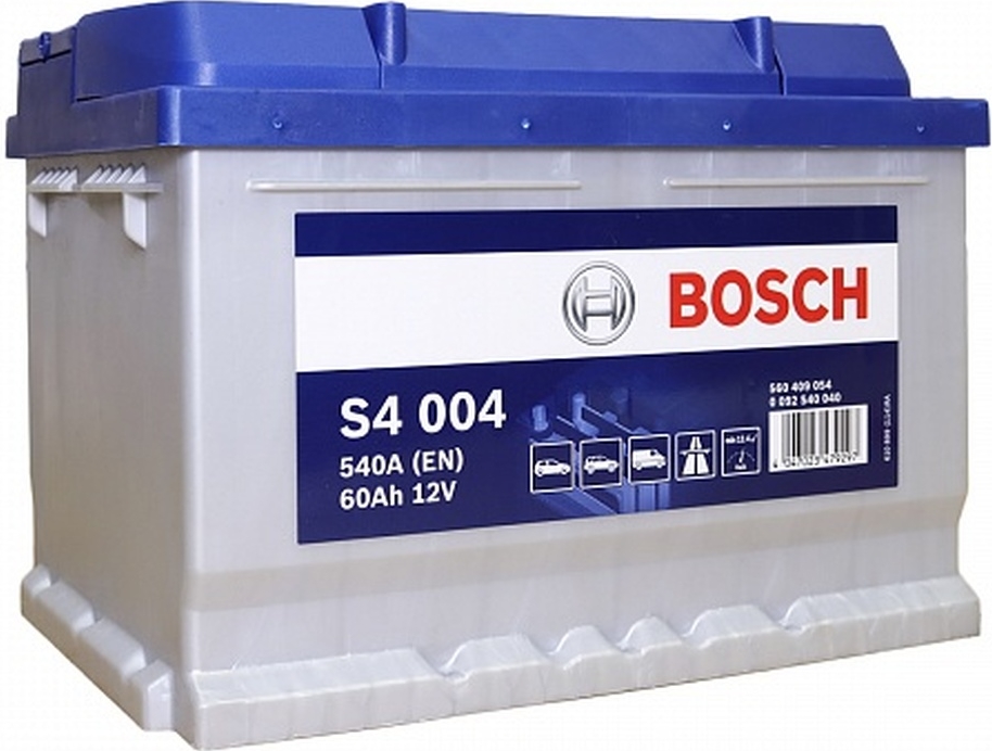 Автомобильный аккумулятор BOSCH 60 А/Ч, обратная полярность