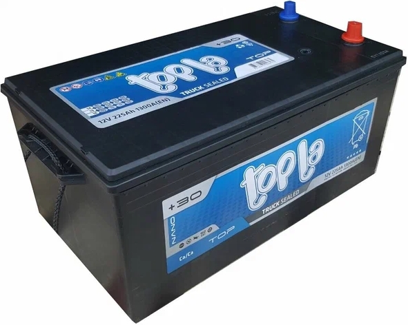 Автомобильный аккумулятор TOPLA 225 А/Ч, обратная полярность