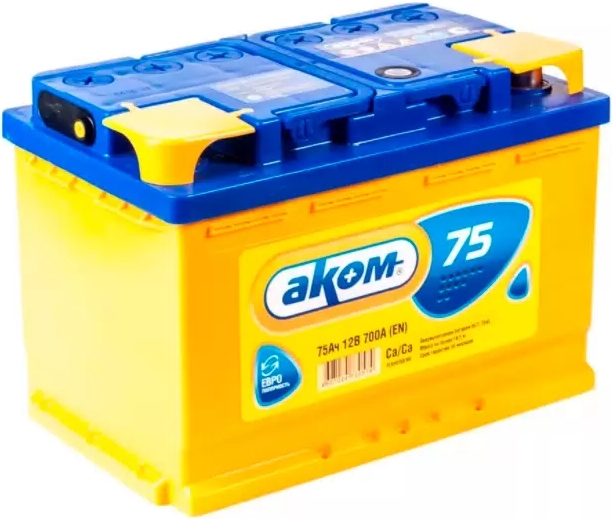 Автомобильный аккумулятор Саратов 75 А/Ч, прямая полярность Автомобильный аккумулятор Саратов 75 А/Ч, прямая полярность