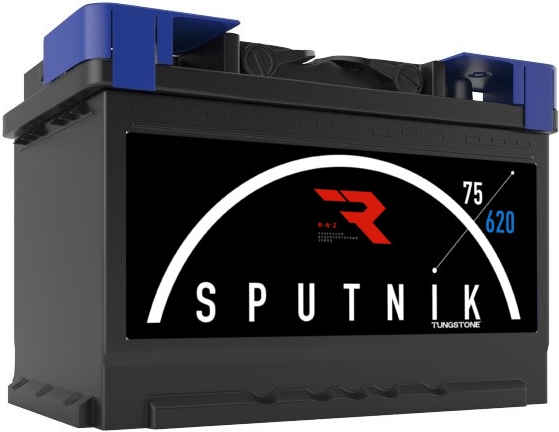 Автомобильный аккумулятор Sputnik 75 А/Ч, прямая полярность