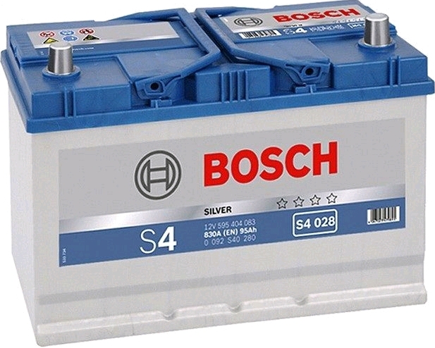Автомобильный аккумулятор BOSCH 95 А/Ч, обратная полярность