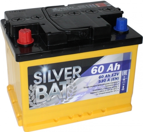 Автомобильный аккумулятор MONBAT 60 А/Ч, обратная полярность