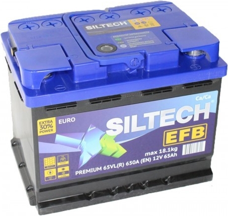 Аккумулятор SILTECH EFB 65 о.п. VLR аккумулятор