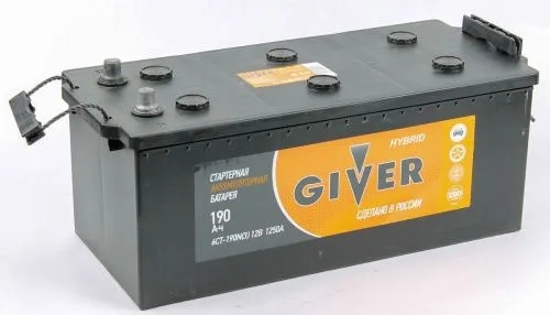 Аккумулятор Giver Hybrid 6CT-190 евро конус Аккумулятор