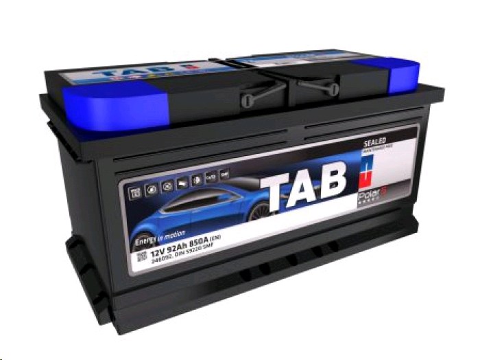 Автомобильный аккумулятор TAB 92 А/Ч, прямая полярность