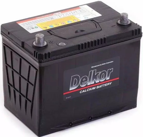 Автомобильный аккумулятор Delkor 75 А/Ч, обратная полярность