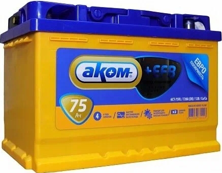 Автомобильный аккумулятор АКОМ 6 А/Ч, обратная полярность Автомобильный аккумулятор АКОМ 6 А/Ч, обратная полярность