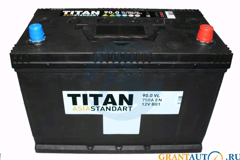 Автомобильный аккумулятор TITAN 90 А/Ч, обратная полярность