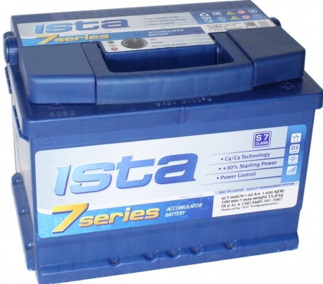 Автомобильный аккумулятор ISTA 60 А/Ч, прямая полярность Автомобильный аккумулятор ISTA 60 А/Ч, прямая полярность