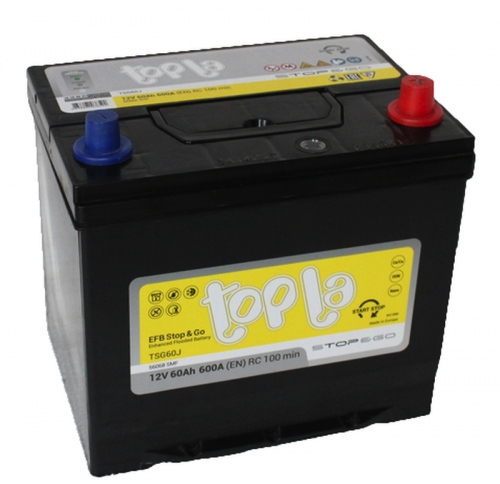 Автомобильный аккумулятор TOPLA 60 А/Ч, обратная полярность