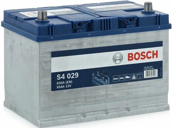 Автомобильный аккумулятор BOSCH 95 А/Ч, прямая полярность Автомобильный аккумулятор BOSCH 95 А/Ч, прямая полярность
