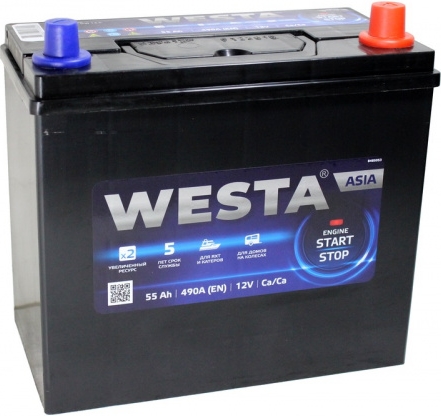 Автомобильный аккумулятор VARTA 55 А/Ч, обратная полярность