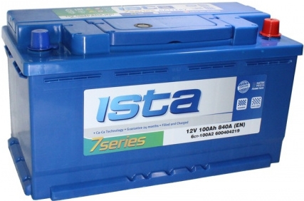 Автомобильный аккумулятор ISTA 100 А/Ч, обратная полярность