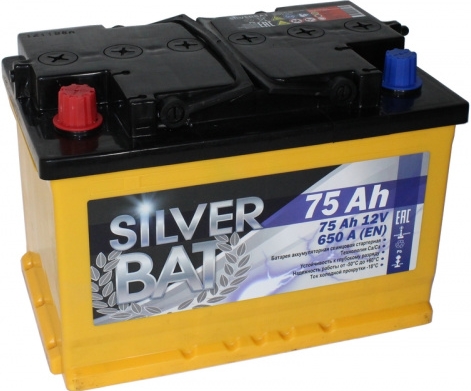 Автомобильный аккумулятор MONBAT 75 А/Ч, прямая полярность