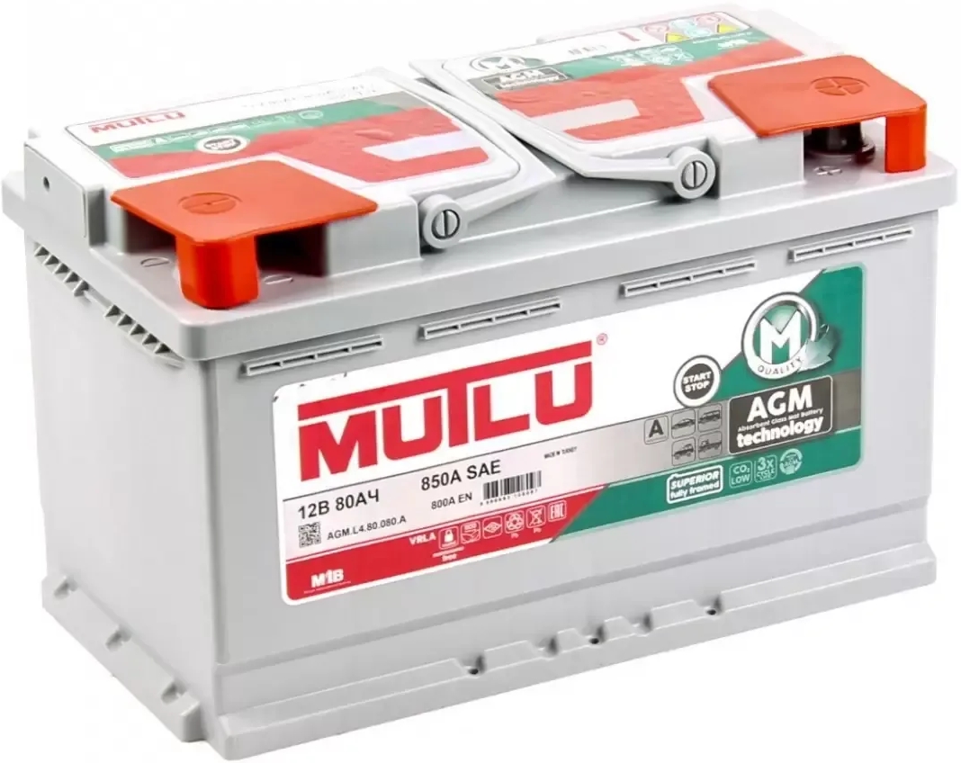 Автомобильный аккумулятор MUTLU 80 А/Ч, обратная полярность