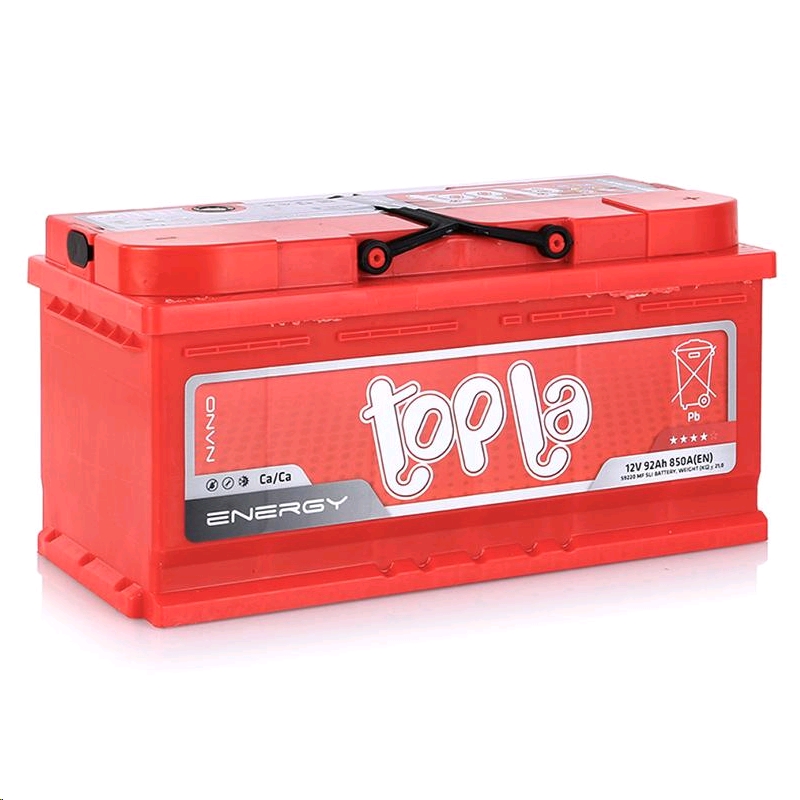 Автомобильный аккумулятор TOPLA 92 А/Ч, обратная полярность