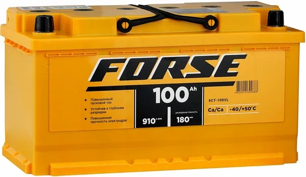 Автомобильный аккумулятор Рязань 100 А/Ч, обратная полярность