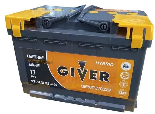 Аккумулятор Giver Hybrid 6CT-77.0 о.п. Аккумулятор