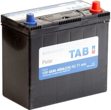 Автомобильный аккумулятор TAB 45 А/Ч, обратная полярность