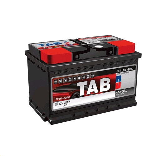 Автомобильный аккумулятор TAB 75 А/Ч, обратная полярность