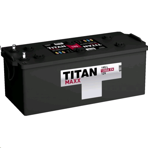 Автомобильный аккумулятор TITAN 195 А/Ч, прямая полярность