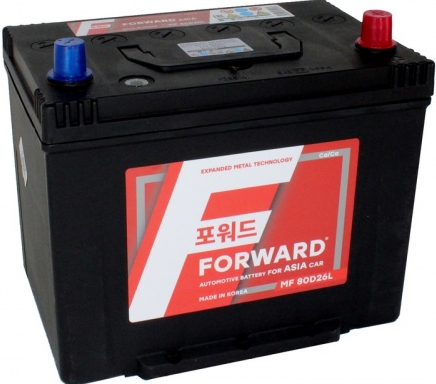 Автомобильный аккумулятор Giver 80 А/Ч, обратная полярность