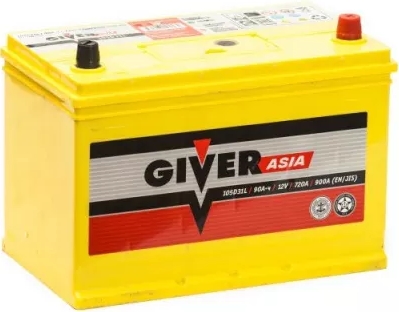 Автомобильный аккумулятор Giver 90 А/Ч, обратная полярность